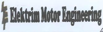 Trademark ELEKTRIM MOTOR ENGINEERING