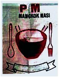 Trademark PM MANGKOK NASI + LUKISAN MANGKOK, SENDOK & GARPU