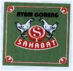 Trademark AYAM GORENG SAHABAT + LOGO S & 2 (DUA) AYAM