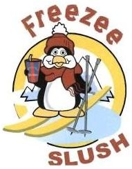 Trademark FREEZEE SLUSH + LUKISAN PENGUIN CIPTAAN (KARTUN) BERMAIN SKI