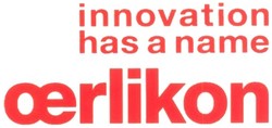 Trademark INNOVATION HAS A NAME OERLIKON