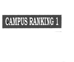 Trademark CAMPUS RANKING 1