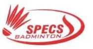 Trademark SPECS BADMINTON + LOGO SHUTTLE COCK