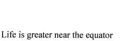 Trademark LIFE IS GREATER NEAR THE EQUATOR