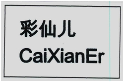 Trademark CAIXIANER + HURUF KANJI