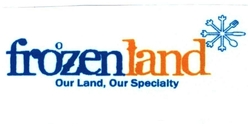 Trademark FROZENLAND OUR LAND, OUR SPECIALTY + LUKISAN BUTIRAN SALJU