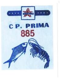 Trademark CP PRIMA BINTANG 885 + LUKISAN IKAN & UDANG