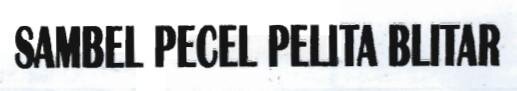 Trademark SAMBEL PECEL PELITA BLITAR