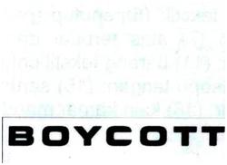 Trademark BOYCOTT