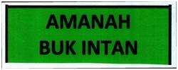 Trademark AMANAH BUK INTAN