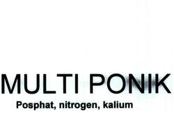 Trademark MULTI PONIK