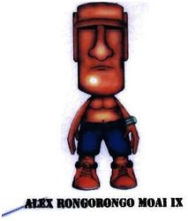 Trademark ALEX RONGORONGO MOAI IX + LUKISAN