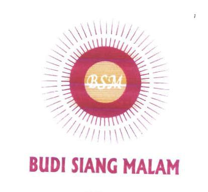 Trademark BSM BUDI SIANG MALAM + Lukisan Matahari