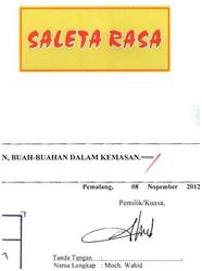 Trademark SALETA RASA