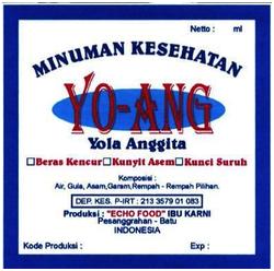 Trademark YO-ANG (YOLA ANGGITA)