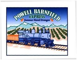 Trademark POWELL BARNFIELD EXPRESS Summer Navel Orange + LUKISAN LOKOMOTIF