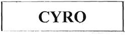 Trademark CYRO