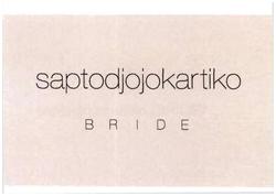 Trademark saptodjojokartiko (BRIDE)