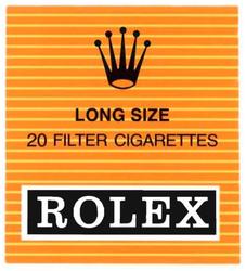 Trademark ROLEX LONG SIZE 20 FILTER CIGARETTES