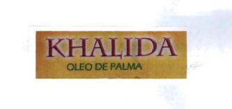 Trademark KHALIDA OLEO DE PALMA