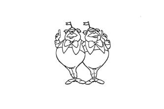 Trademark Lukisan Tweedledum and Tweedledee