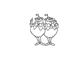 Trademark Lukisan Tweedledum and Tweedledee