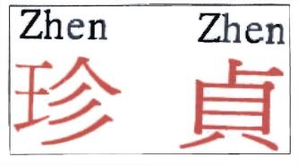 Trademark ZHEN ZHEN + TULISAN KANJI