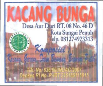 Trademark KACANG BUNGA