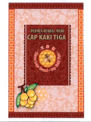 Trademark PERMEN HERBAL MADU Three legs brand Cap Kaki Tiga