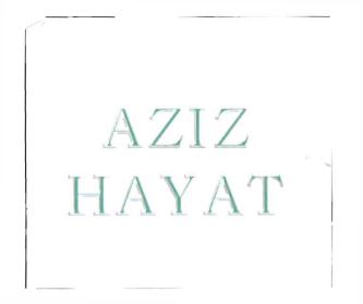 Trademark AZIZ HAYAT