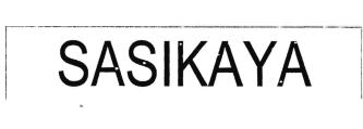 Trademark SASIKAYA