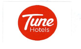 Trademark "Tune hotels + Logo"