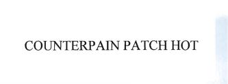 Trademark COUNTERPAIN PATCH HOT