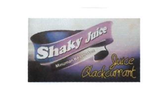 Trademark SHAKY JUICE, JUICE BLACKCURRANT