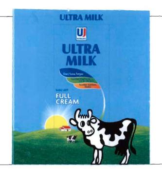 Trademark UJ ULTRAJAYA ULTRA MILK + LUKISAN SAPI