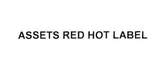 Trademark ASSETS RED HOT LABEL