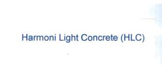 Trademark HARMONI LIGHT CONCRETE (HLC)