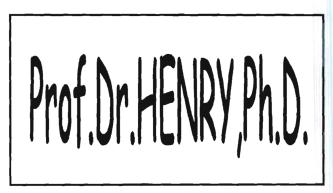 Trademark Prof.Dr.HENRY,Ph.D.