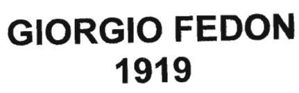 Trademark GIORGIO FEDON 1919