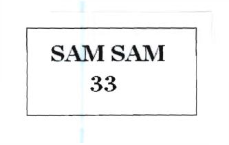 Trademark SAM SAM 33