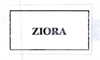 Trademark ZIORA