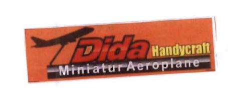 Trademark "DIDA HANDICRAFT MINIATUR AEROPLANE