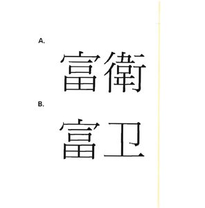 Trademark Huruf Kanji tradisional + Huruf Kanji modern Fu Wai