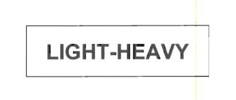 Trademark LIGHT - HEAVY