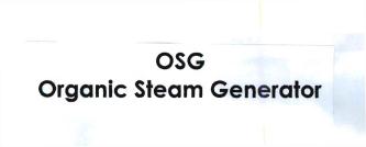 Trademark OSG Organic Steam Generator