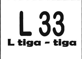 Trademark L33 L tiga - tiga
