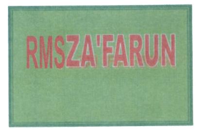 Trademark RMSZA'FARUN / ZAFARUN