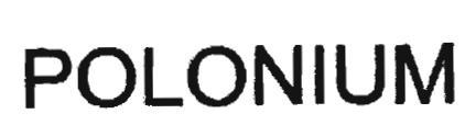 Trademark POLONIUM