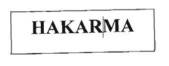 Trademark HAKARMA