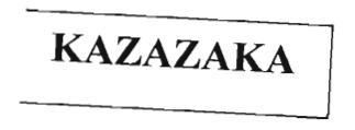 Trademark KAZAZAKA